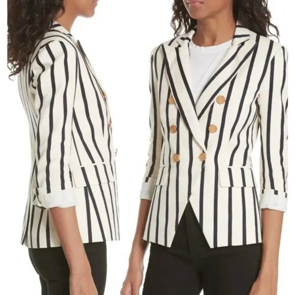 Veronica Beard Jackets & Blazers - Veronica Beard Empire Stripe Dickey Jacket Size 2